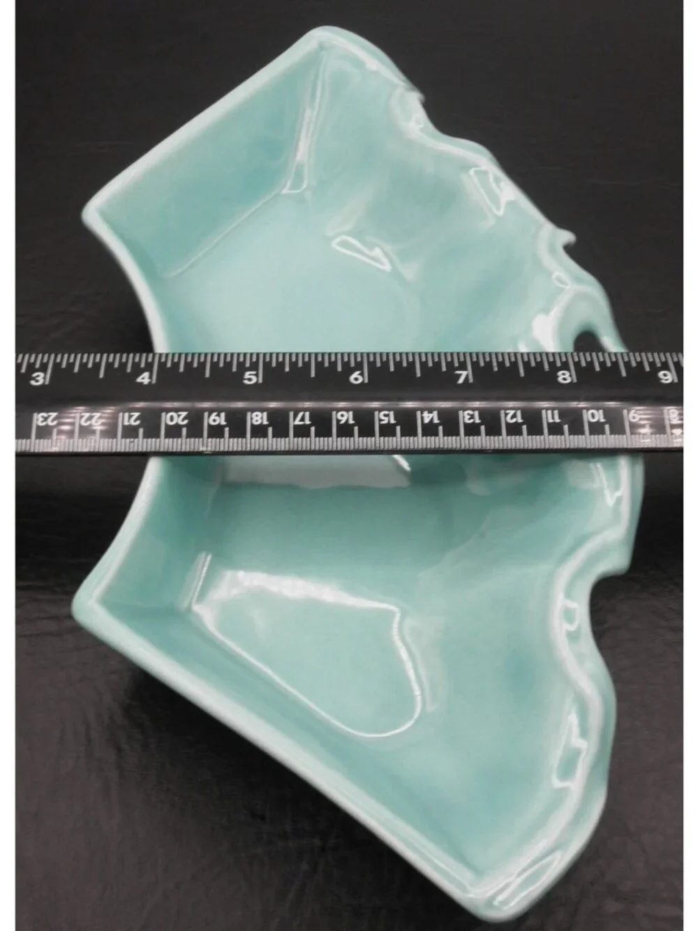 VTG Lazy Susan 4 Dish Serving Set AC DAVEY, INC. Turquoise USA Pottery MCM
